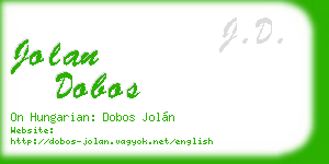jolan dobos business card