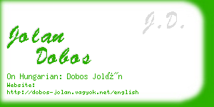 jolan dobos business card